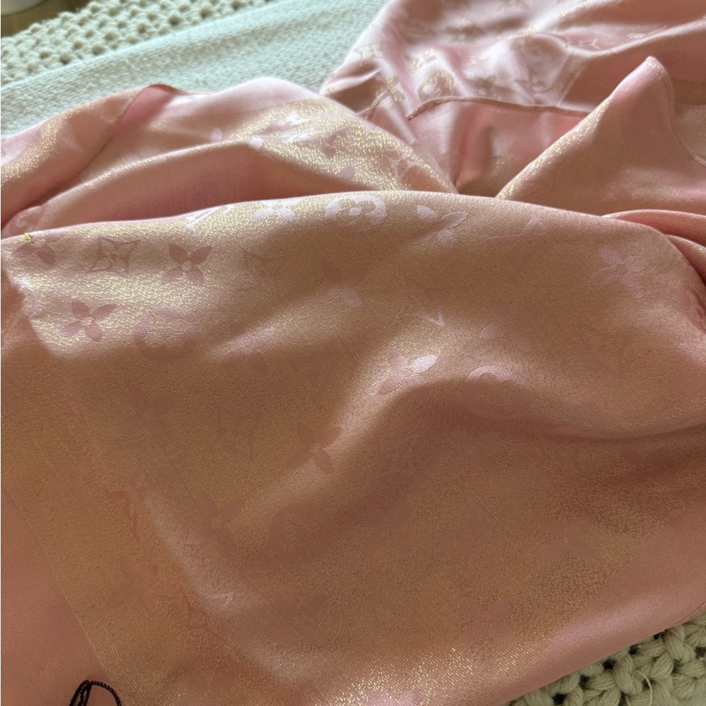 Pink Floral Satin Fabric